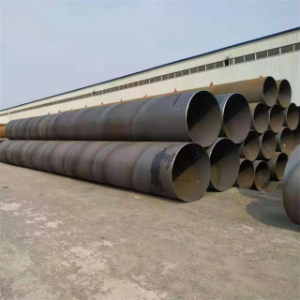 防腐螺旋鋼管施工工地